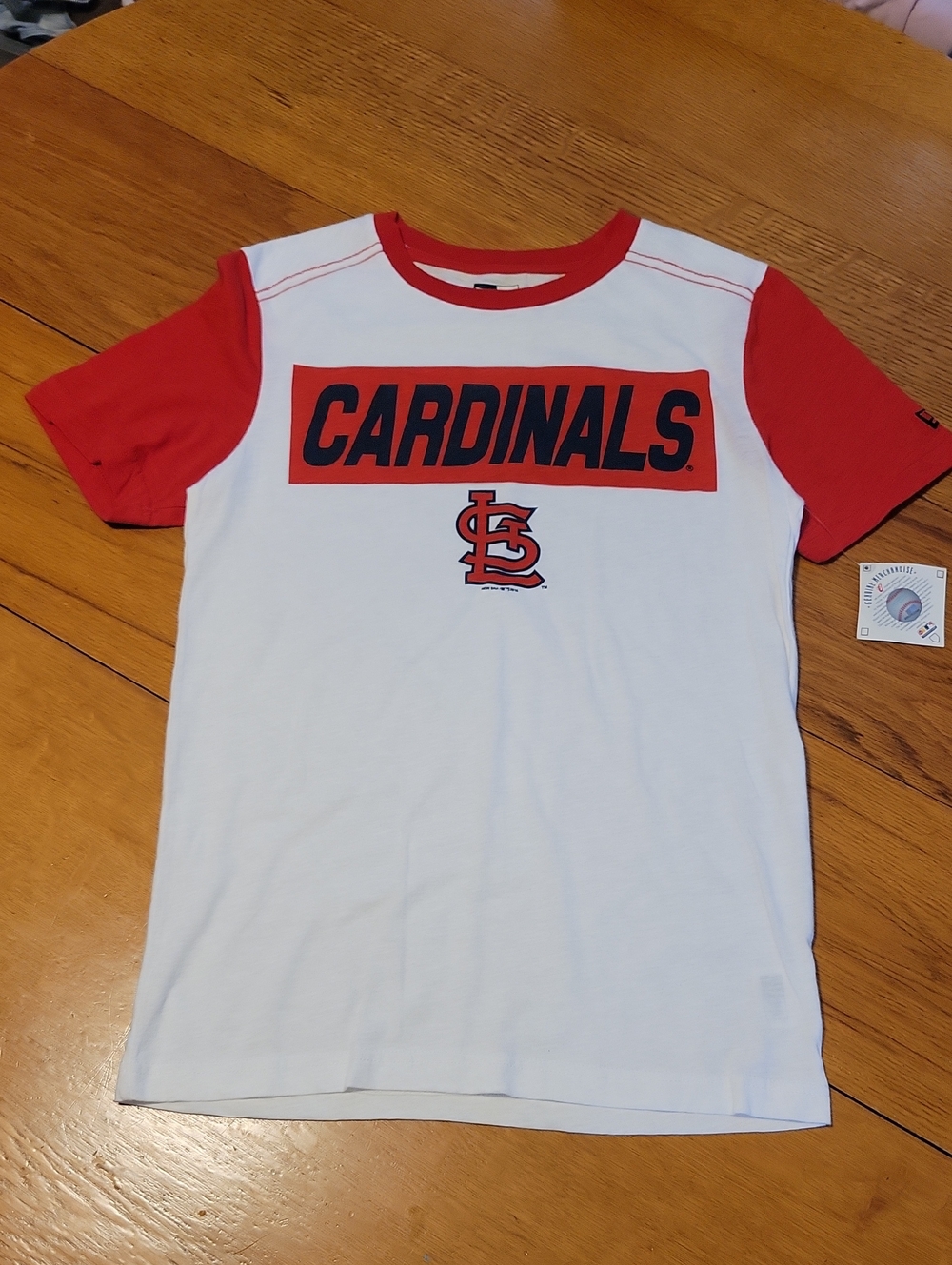 New Era Men’s White and Red Cardinals Tee